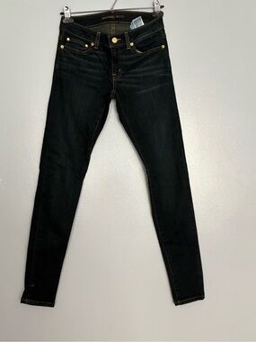 Michael Kors Black Skinny Jeans with Gold Hardware